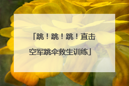 跳！跳！跳！直击空军跳伞救生训练