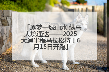 逐梦一城山水 纵马大境通达——2025大通半程马拉松将于6月15日开跑