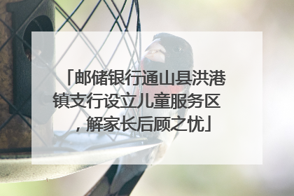邮储银行通山县洪港镇支行设立儿童服务区，解家长后顾之忧
