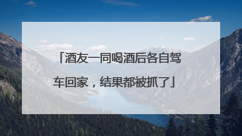 酒友一同喝酒后各自驾车回家，结果都被抓了