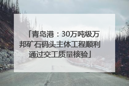 青岛港：30万吨级万邦矿石码头主体工程顺利通过交工质量核验