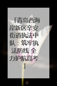 青岛西海岸新区辛安街道执法中队：筑牢执法防线 全力护航高考