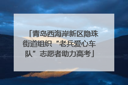 青岛西海岸新区隐珠街道组织“老兵爱心车队”志愿者助力高考