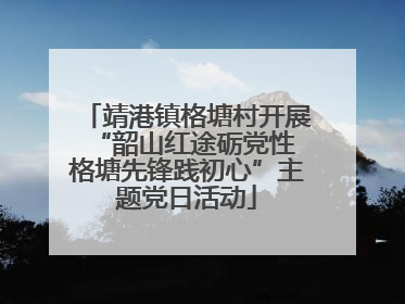 靖港镇格塘村开展“韶山红途砺党性 格塘先锋践初心”主题党日活动