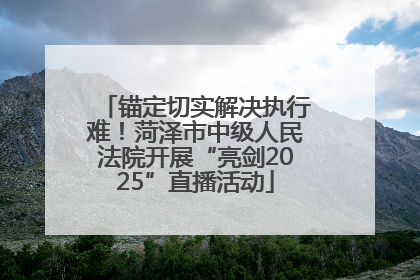 锚定切实解决执行难！菏泽市中级人民法院开展“亮剑2025”直播活动