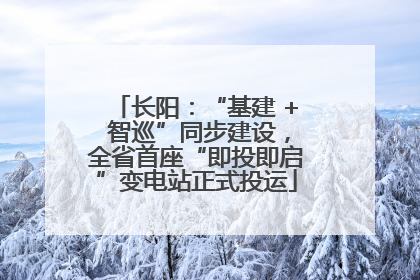 长阳：“基建 + 智巡”同步建设，全省首座“即投即启”变电站正式投运