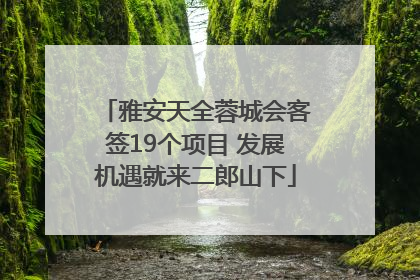 雅安天全蓉城会客签19个项目 发展机遇就来二郎山下