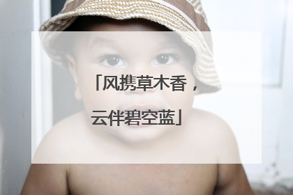 风携草木香，云伴碧空蓝
