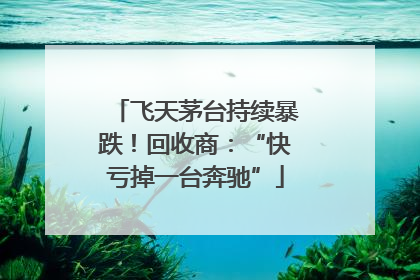 飞天茅台持续暴跌！回收商：“快亏掉一台奔驰”