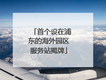 首个设在浦东的海外园区服务站揭牌