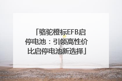 骆驼橙标EFB启停电池：引领高性价比启停电池新选择