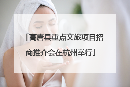 高唐县重点文旅项目招商推介会在杭州举行