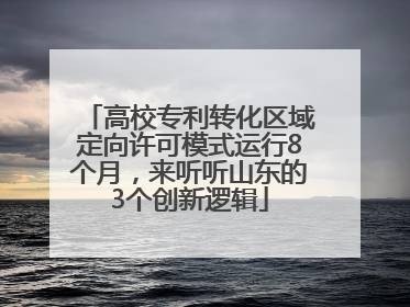 高校专利转化区域定向许可模式运行8个月，来听听山东的3个创新逻辑