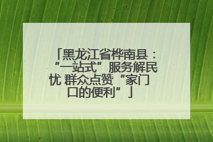 黑龙江省桦南县：“一站式”服务解民忧 群众点赞“家门口的便利”