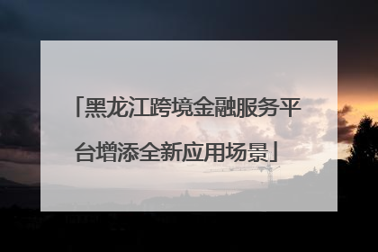 黑龙江跨境金融服务平台增添全新应用场景