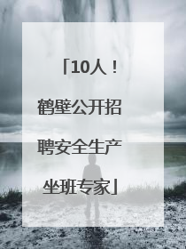 10人！鹤壁公开招聘安全生产坐班专家