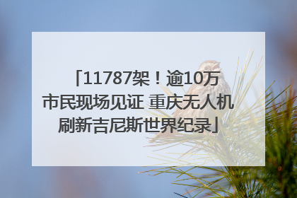 11787架！逾10万市民现场见证 重庆无人机刷新吉尼斯世界纪录
