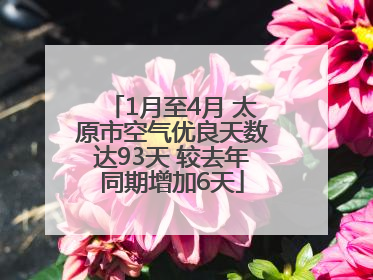 1月至4月 太原市空气优良天数达93天 较去年同期增加6天
