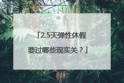 2.5天弹性休假要过哪些现实关？