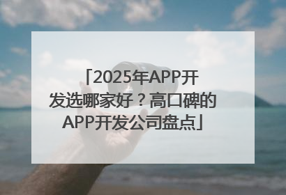 2025年APP开发选哪家好？高口碑的APP开发公司盘点