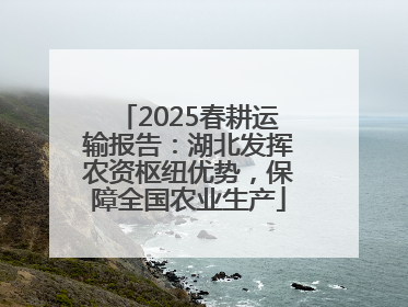 2025春耕运输报告：湖北发挥农资枢纽优势，保障全国农业生产