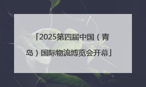 2025第四届中国（青岛）国际物流博览会开幕
