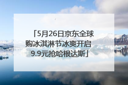 5月26日京东全球购冰淇淋节冰爽开启 9.9元抢哈根达斯